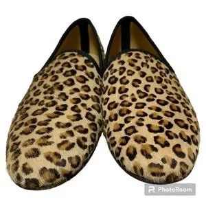 Del Toro | Shoes | Del Toro Pony Hair Leopard Print Slip On 